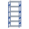 Fachbodenregal Stecksystem, Grundregal, beidseitig nutzbar, H2500xB1000xT500, 6 Fachböden, Fachlast 330kg, RAL 5010 enzianblau / verzinkt