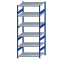 Fachbodenregal Stecksystem, Grundregal, beidseitig nutzbar, H2500xB1000xT800, 6 Fachböden, Fachlast 330kg, RAL 5010 enzianblau / verzinkt