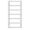Fachbodenregal Stecksystem, Grundregal, beidseitig nutzbar, H3000xB1300xT300, 7 Fachböden, Fachlast 150kg, RAL 7035 lichtgrau