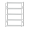 Fachbodenregal Stecksystem, Grundregal, beidseitig nutzbar, H2000xB1300xT400, 5 Fachböden, Fachlast 150kg, RAL 7035 lichtgrau