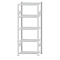 Fachbodenregal Stecksystem, Grundregal, beidseitig nutzbar, H2000xB750xT400, 5 Fachböden, Fachlast 150kg, RAL 7035 lichtgrau