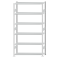 Fachbodenregal Stecksystem, Grundregal, beidseitig nutzbar, H2500xB1300xT400, 6 Fachböden, Fachlast 150kg, RAL 7035 lichtgrau