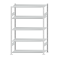 Fachbodenregal Stecksystem, Grundregal, beidseitig nutzbar, H2000xB1300xT500, 5 Fachböden, Fachlast 150kg, RAL 7035 lichtgrau