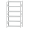 Fachbodenregal Stecksystem, Grundregal, beidseitig nutzbar, H2500xB1300xT500, 6 Fachböden, Fachlast 150kg, RAL 7035 lichtgrau