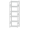 Fachbodenregal Stecksystem, Grundregal, beidseitig nutzbar, H2500xB750xT500, 6 Fachböden, Fachlast 150kg, RAL 7035 lichtgrau