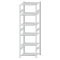 Fachbodenregal Stecksystem, Grundregal, beidseitig nutzbar, H2500xB750xT600, 6 Fachböden, Fachlast 150kg, RAL 7035 lichtgrau