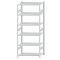 Fachbodenregal Stecksystem, Grundregal, beidseitig nutzbar, H2500xB1000xT600, 6 Fachböden, Fachlast 150kg, RAL 7035 lichtgrau