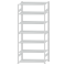 Fachbodenregal Stecksystem, Grundregal, beidseitig nutzbar, H3000xB1300xT600, 7 Fachböden, Fachlast 150kg, RAL 7035 lichtgrau