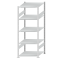 Fachbodenregal Stecksystem, Grundregal, beidseitig nutzbar, H2000xB750xT800, 5 Fachböden, Fachlast 150kg, RAL 7035 lichtgrau