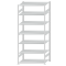 Fachbodenregal Stecksystem, Grundregal, beidseitig nutzbar, H3000xB1300xT800, 7 Fachböden, Fachlast 150kg, RAL 7035 lichtgrau