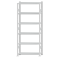 Fachbodenregal Stecksystem, Grundregal, beidseitig nutzbar, H2500xB1000xT300, 6 Fachböden, Fachlast 250kg, RAL 7035 lichtgrau