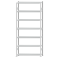 Fachbodenregal Stecksystem, Grundregal, beidseitig nutzbar, H3000xB1300xT300, 7 Fachböden, Fachlast 250kg, RAL 7035 lichtgrau