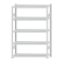 Fachbodenregal Stecksystem, Grundregal, beidseitig nutzbar, H2000xB1300xT400, 5 Fachböden, Fachlast 250kg, RAL 7035 lichtgrau