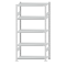 Fachbodenregal Stecksystem, Grundregal, beidseitig nutzbar, H2000xB1000xT400, 5 Fachböden, Fachlast 250kg, RAL 7035 lichtgrau