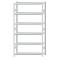 Fachbodenregal Stecksystem, Grundregal, beidseitig nutzbar, H2500xB1300xT400, 6 Fachböden, Fachlast 250kg, RAL 7035 lichtgrau