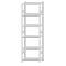 Fachbodenregal Stecksystem, Grundregal, beidseitig nutzbar, H2500xB750xT400, 6 Fachböden, Fachlast 250kg, RAL 7035 lichtgrau