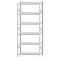 Fachbodenregal Stecksystem, Grundregal, beidseitig nutzbar, H2500xB1000xT400, 6 Fachböden, Fachlast 250kg, RAL 7035 lichtgrau
