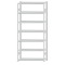 Fachbodenregal Stecksystem, Grundregal, beidseitig nutzbar, H3000xB1300xT400, 7 Fachböden, Fachlast 250kg, RAL 7035 lichtgrau