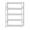 Fachbodenregal Stecksystem, Grundregal, beidseitig nutzbar, H2000xB1300xT500, 5 Fachböden, Fachlast 250kg, RAL 7035 lichtgrau
