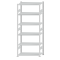 Fachbodenregal Stecksystem, Grundregal, beidseitig nutzbar, H2500xB1000xT500, 6 Fachböden, Fachlast 250kg, RAL 7035 lichtgrau
