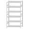 Fachbodenregal Stecksystem, Grundregal, beidseitig nutzbar, H2500xB1300xT600, 6 Fachböden, Fachlast 250kg, RAL 7035 lichtgrau