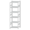 Fachbodenregal Stecksystem, Grundregal, beidseitig nutzbar, H2500xB750xT600, 6 Fachböden, Fachlast 250kg, RAL 7035 lichtgrau