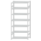 Fachbodenregal Stecksystem, Grundregal, beidseitig nutzbar, H3000xB1300xT600, 7 Fachböden, Fachlast 250kg, RAL 7035 lichtgrau