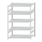 Fachbodenregal Stecksystem, Grundregal, beidseitig nutzbar, H2000xB1300xT800, 5 Fachböden, Fachlast 250kg, RAL 7035 lichtgrau