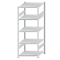 Fachbodenregal Stecksystem, Grundregal, beidseitig nutzbar, H2000xB750xT800, 5 Fachböden, Fachlast 250kg, RAL 7035 lichtgrau