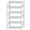 Fachbodenregal Stecksystem, Grundregal, beidseitig nutzbar, H2500xB1300xT800, 6 Fachböden, Fachlast 250kg, RAL 7035 lichtgrau
