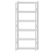 Fachbodenregal Stecksystem, Grundregal, beidseitig nutzbar, H2500xB1000xT300, 6 Fachböden, Fachlast 85kg, RAL 7035 lichtgrau