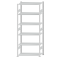 Fachbodenregal Stecksystem, Grundregal, beidseitig nutzbar, H2500xB1000xT500, 6 Fachböden, Fachlast 85kg, RAL 7035 lichtgrau