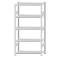 Fachbodenregal Stecksystem, Grundregal, beidseitig nutzbar, H2000xB1000xT400, 5 Fachböden, Fachlast 330kg, RAL 7035 lichtgrau