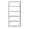 Fachbodenregal Stecksystem, Grundregal, beidseitig nutzbar, H2500xB1000xT400, 6 Fachböden, Fachlast 330kg, RAL 7035 lichtgrau