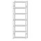 Fachbodenregal Stecksystem, Grundregal, beidseitig nutzbar, H3000xB1000xT400, 7 Fachböden, Fachlast 330kg, RAL 7035 lichtgrau