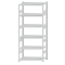 Fachbodenregal Stecksystem, Grundregal, beidseitig nutzbar, H2500xB1000xT500, 6 Fachböden, Fachlast 330kg, RAL 7035 lichtgrau