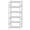 Fachbodenregal Stecksystem, Grundregal, beidseitig nutzbar, H2500xB1000xT600, 6 Fachböden, Fachlast 330kg, RAL 7035 lichtgrau