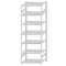Fachbodenregal Stecksystem, Grundregal, beidseitig nutzbar, H3000xB1000xT800, 7 Fachböden, Fachlast 330kg, RAL 7035 lichtgrau