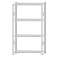 Fachbodenregal Stecksystem, Grundregal, beidseitig nutzbar, H1800xB1000xT300, 4 Fachböden, Fachlast 85kg, RAL 7035 lichtgrau