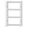 Fachbodenregal Stecksystem, Grundregal, beidseitig nutzbar, H1800xB1000xT300, 4 Fachböden, Fachlast 250kg, RAL 7035 lichtgrau