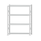 Fachbodenregal Stecksystem, Grundregal, beidseitig nutzbar, H1800xB1300xT300, 4 Fachböden, Fachlast 150kg, RAL 7035 lichtgrau
