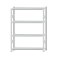Fachbodenregal Stecksystem, Grundregal, beidseitig nutzbar, H1800xB1300xT300, 4 Fachböden, Fachlast 250kg, RAL 7035 lichtgrau