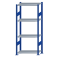 Fachbodenregal Stecksystem, Grundregal, beidseitig nutzbar, H1800xB750xT400, 4 Fachböden, Fachlast 150kg, RAL 5010 enzianblau / verzinkt