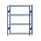 Fachbodenregal Stecksystem, Grundregal, beidseitig nutzbar, H1800xB1300xT400, 4 Fachböden, Fachlast 150kg, RAL 5010 enzianblau / verzinkt