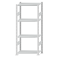 Fachbodenregal Stecksystem, Grundregal, beidseitig nutzbar, H1800xB750xT400, 4 Fachböden, Fachlast 150kg, RAL 7035 lichtgrau