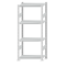 Fachbodenregal Stecksystem, Grundregal, beidseitig nutzbar, H1800xB750xT400, 4 Fachböden, Fachlast 250kg, RAL 7035 lichtgrau