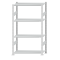 Fachbodenregal Stecksystem, Grundregal, beidseitig nutzbar, H1800xB1000xT400, 4 Fachböden, Fachlast 150kg, RAL 7035 lichtgrau