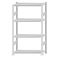 Fachbodenregal Stecksystem, Grundregal, beidseitig nutzbar, H1800xB1000xT400, 4 Fachböden, Fachlast 250kg, RAL 7035 lichtgrau