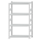 Fachbodenregal Stecksystem, Grundregal, beidseitig nutzbar, H1800xB1000xT400, 4 Fachböden, Fachlast 330kg, RAL 7035 lichtgrau