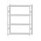 Fachbodenregal Stecksystem, Grundregal, beidseitig nutzbar, H1800xB1300xT400, 4 Fachböden, Fachlast 150kg, RAL 7035 lichtgrau